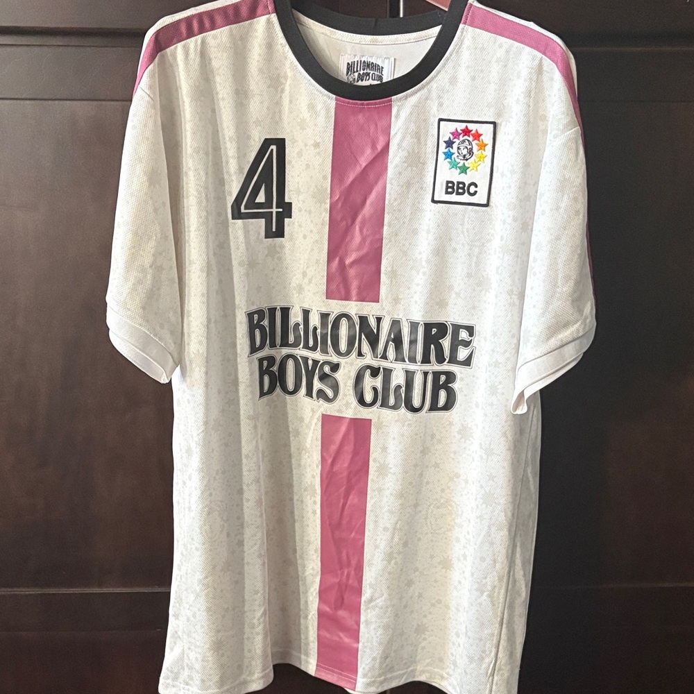 Billionaire Boys Club White and Pink Jersey